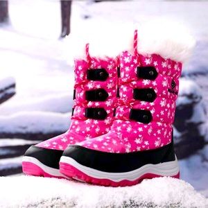 Girl winter and snow boots